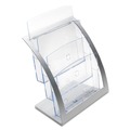 Desk Shelves | Deflecto 693745 11.25 in. x 6.94 in. x 13.31 in. 3-Tier Literature Holder - Leaflet Size, Silver image number 2