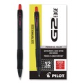 Pens | Pilot PIL20836 G2 Edge Premium Gel Roller Pen, Retractable, Fine 0.7 mm, Red Ink, Black/Red Barrel, Dozen image number 5