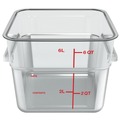 Food Trays, Containers, and Lids | Carlisle 1195207 8.75 in. x 8.75 in. x 7.31 in. 6 qt. Squares Polycarbonate Food Storage Container - Clear image number 1