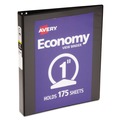 Back to School Sale | Avery 05710 3 Round Rings 1 in. Capacity 11 in. x 8.5 in. Economy View Binder - Black image number 0