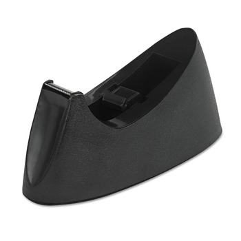 TAPES AND ADHESIVES | Universal UNV15001 1 in. Core Weighted Nonskid Base Desktop Tape Dispenser - Black