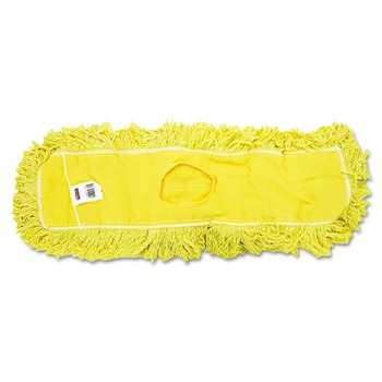 Rubbermaid Commercial FGJ15300YL00 24 in. Trapper Commercial Looped-End Launderable Dust Mop - Yellow