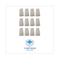 Just Launched | Boardwalk BWK224RCT 24 oz. Premium Cut-End Rayon Wet Mop Heads - White (12/Carton) image number 2