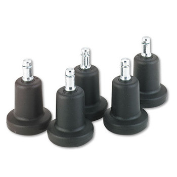CABLE MANAGEMENT | Master Caster 70175 2.19 in. x 2.31 in. Glide Grip Ring Type B Stem High Profile Bell Glides - Matte Black (1-Set)