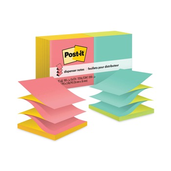 3M R330-N-ALT 3 in. x 3 in. Original Alternating-Color Pop-up Refill Value Pack - Poptimistic Collection (12/Pack)