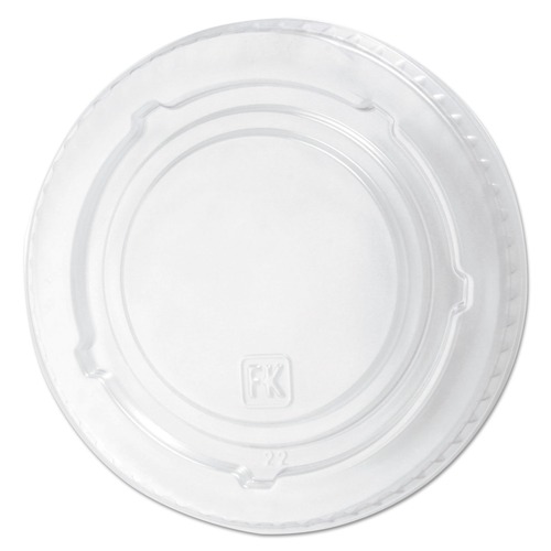 Cups and Lids | Fabri-Kal 000000000009508056 Kal-Clear/Nexclear Drink Cup Lids, Flat Lid with No Slot - Clear (1,000/Carton) image number 0