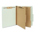 File Folders | Universal UNV10273 6-Section 2-Divider Pressboard Classification Folders - Letter, Gray/Green (10/Box) image number 1