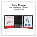 Binders | Universal UNV20706 11 in. x 8.5 in. 4 in. Capacity 3 Rings Deluxe Non-View D-Ring Binder with Label Holder - Black image number 5