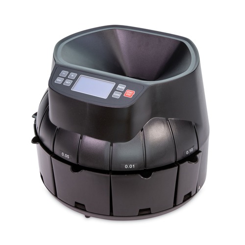 Retail Store Supplies | CONTROLTEK 525521 14.2 in. x 13.4 in. x 11 in. Dimes/Nickels/Pennies/Quarters Coin Counter - Black image number 0