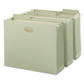 File Folders | Smead 64224 Letter Size 1/3-Cut Tab FasTab TUFF Hanging Pockets - Moss (9/Box) image number 1