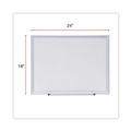 White Boards | Universal UNV44618 24 in. x 18 in. Deluxe Melamine Dry Erase Board - White Surface, Aluminum Frame image number 2
