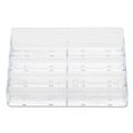 Desktop Organizers | Deflecto 70801 7.78 in. x 3.5 in. x 3.38 in. Plastic 8-Pocket Business Card Holder - Clear image number 1