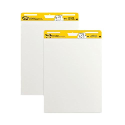 Back to School Sale | Post-it Easel Pads Super Sticky 559 25 in. x 30 in. Self Stick Easel Pads - White (2/Carton) image number 0