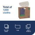 Cleaning Cloths | Tork 500176 1-Ply 8.3 in. x 16.1 in. Light Duty Cleaning Cloth Pop Up Box - White (10/Carton) image number 1