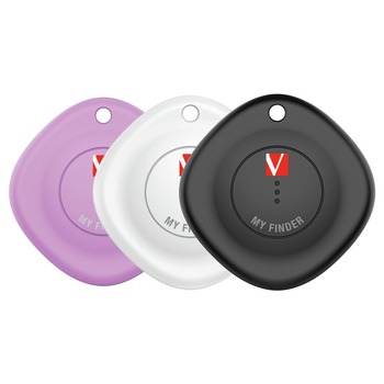 Verbatim 32132 My Finder Bluetooth Tracker - Black/White/Purple (3/Pack)