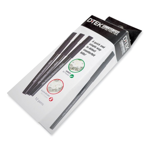 Pens | CONTROLTEK 560507 DTEK U.S. Currency Counterfeit Detector Pens (12/Pack) image number 0