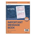 Retail Store Supplies | TOPS 4009 3.88 x 5.5 Two-Part Carbonless Telephone Message Book with Fax/Mobile Section image number 0
