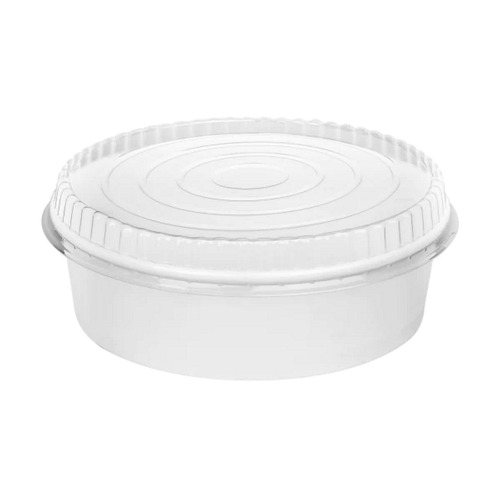 Cups and Lids | Karat FP-PSBL203-OPS Plastic Lid for 48 oz. Food Bucket - Clear (270/Carton) image number 0