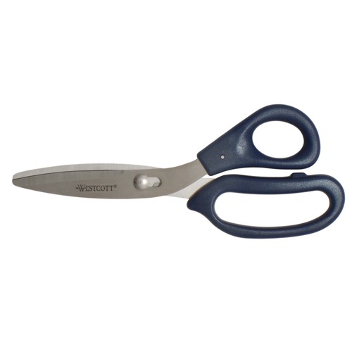 Arts & Crafts Supplies | Westcott 00454 8 in. Power Pivot Straight Shears with 3.5 in. Cut Length - Blue image number 0