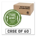 Floor Signs & Safety Signs | Tabbies 79161 BeSafe Messaging 12 in. Floor Decals - Green/White (60/Carton) image number 1