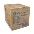 Food Trays, Containers, and Lids | Pactiv Corp. YCN8467H00D0 9.38 x 8 x 1.25 ClearView MealMaster 2-Compartment Dome Plastic Lid with Fog Gard Coating - Clear (252/Carton) image number 1