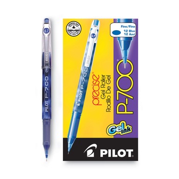 PENS PENCILS AND MARKERS | Pilot 38611 Precise P-700 0.7 mm Stick Gel Pen - Fine, Blue (1 Dozen)