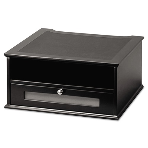 Monitor Stands | Victor 1175-5 13 in. x 13 in. x 6.5 in. Midnight Black Collection Monitor Riser Supports 50 lbs. - Black image number 0