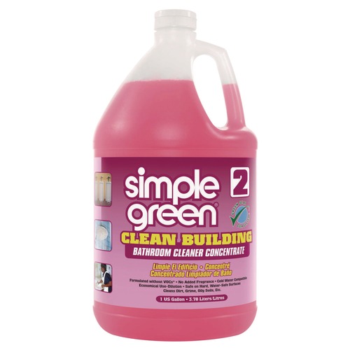 Cleaners & Chemicals | Simple Green 1210000211101 Clean Building 1 gal Bottle Bathroom Cleaner Concentrate - Unscented (2/Carton) image number 0