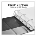 Binders | Universal UNV20747 11 in. x 8.5 in. 3 in. Capacity 3-Slant D-Ring View Binder - Black image number 6