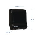 Paper & Dispensers | Boardwalk T1770BKBW 11.75 in. x 6.25 in. x 18 in. Ultrafold Multifold/C-Fold Towel Dispenser - Black Pearl image number 6