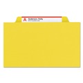 File Folders | Smead 14098 8 SafeSHIELD Fasteners 3 Dividers Letter Size 8-Section Pressboard Top Tab Classification Folders - Yellow (10/Box) image number 1