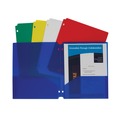 File Folders | C-Line 32930 11 x 8.5 3-Hole Punch Two-Pocket Heavyweight Poly Portfolio Folder - Assorted (10/Pack) image number 0