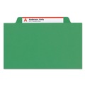 File Folders | Smead 14063 2 in. Expansion Recycled Pressboard 6-Fastener Classification Folders - Letter Size/Green Exterior (10/Box) image number 5
