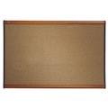 Bulletin Boards | Quartet B243LC 36 in. x 24 in. Prestige Colored Cork Bulletin Board - Brown Surface/Light Cherry Finished Fiberboard/Plastic Frame image number 0