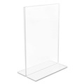 Desk Shelves | Deflecto 69101 5 in. x 7 in. Insert Classic Image Double-Sided Sign Holder - Clear image number 6