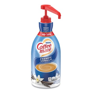 Coffee-Mate 12039864 1.5 Liter Liquid Coffee Creamer Pump Bottle - French Vanilla