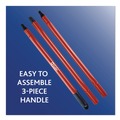 Brooms | O-Cedar 175073EA 53.88 in. Handle One Sweep Broom with Dustpan - Red/Black/Gray image number 6