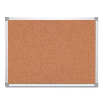 MasterVision CA031790 Earth 36 in. x 24 in. Cork Board - Tan Surface/Satin Aluminum Frame