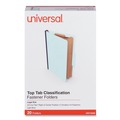 File Folders | Universal UNV10406 2 Dividers 6 Fasteners Heavy-Duty Pressboard Cover Legal Size Six-Section Classification Folders - Light Blue (20/Box) image number 0