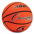 Breakroom Supplies | Champion Sports RBB1 No. 7 Official Size Rubber Sports Ball For Basketball - Orange image number 4