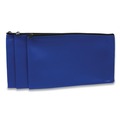 Retail Store Supplies | CONTROLTEK 530495 5.5 in. x 11 in. Vinyl Fabric Deposit Bag - Blue (3/Pack) image number 1