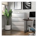 Office Filing Cabinets & Shelves | Alera 25510 42 in. x 18.63 in. x 52.5 in. 4 Legal/Letter Size Lateral File Drawers - Light Gray image number 3