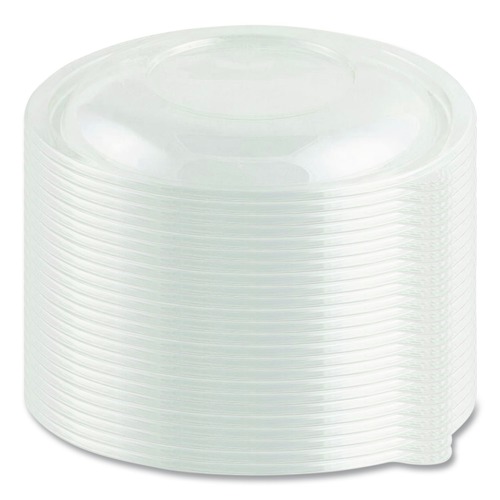 Food Trays, Containers, and Lids | Anchor 4400207 7 in. x 0.75 in. Crystal Classics Plastic Lid - Clear (150/Carton) image number 0