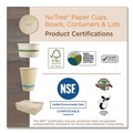 Food Trays, Containers, and Lids | World Centric TO-NT-3 6.25 in. x 8.7 in. x 2.5 in. 65 oz. Sugarcane No Tree Folded Takeout Containers - Natural (200/Carton) image number 4
