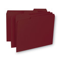 File Folders | Smead 10275 Interior File Folders with 1/3-Cut Tabs - Letter, Maroon (100/Box) image number 0