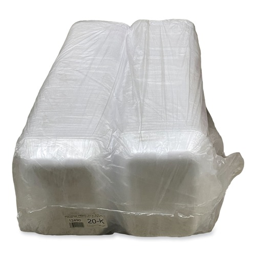 Food Trays, Containers, and Lids | GEN 20KWH 12 in. x 8.7 in. x 2.45 in. No. 20K Foam Meat Trays - White (125/Carton) image number 0