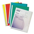 Report Covers & Pocket Folders | C-Line 32550 0.13 in. Capacity 8.5 in. x 11 in. Vinyl Report Covers - Clear/Assorted Colors (50/Box) image number 2