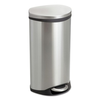 SAFETY EQUIPMENT | Safco 9902SS 7.5 Gallon Step-On Medical Receptacle - Stainless Steel