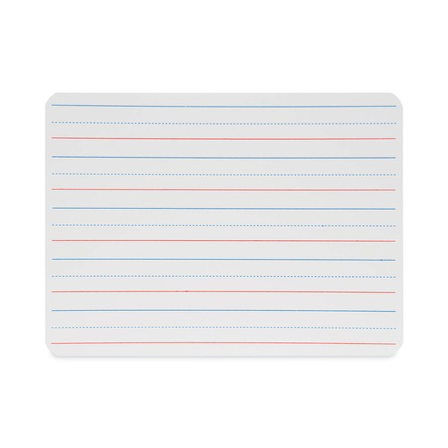 White Boards | Flipside 10176 12 in. x 9 in. Magnetic 2-Sided Red/Blue Ruled Dry Erase Board - White Surface (12/Pack) image number 0