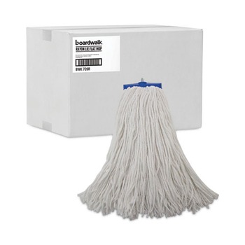 Boardwalk BWK720R 20 oz. Economical Lie-Flat Rayon Fiber Mop Head - White (12/Carton)
